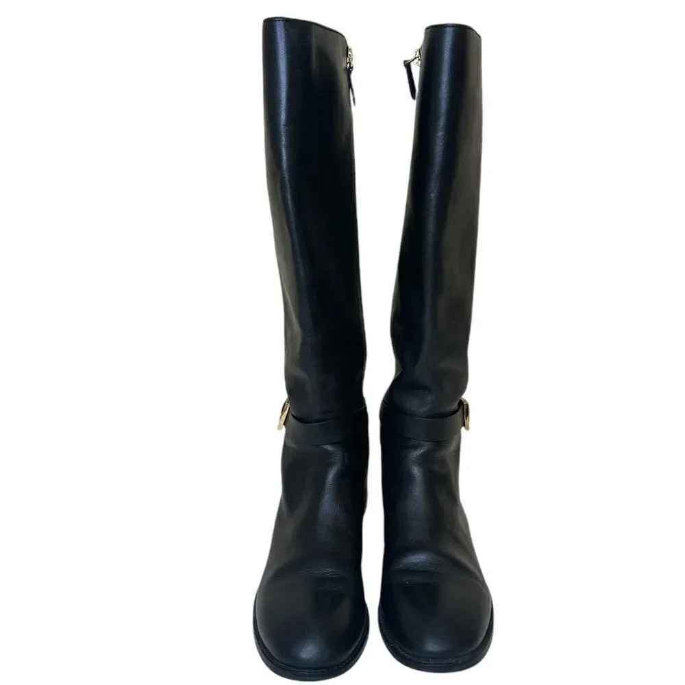 TORY BURCH Thora Black Patent Leather Boots